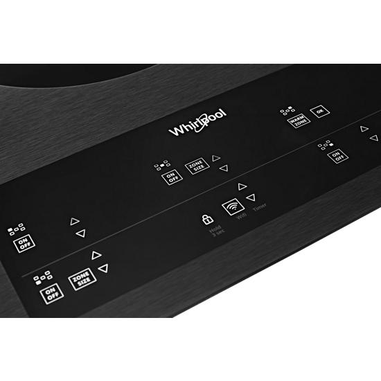Model: WCE97US6HB | Whirlpool 36-inch Electric Ceramic Glass Cooktop with Triple Radiant Element