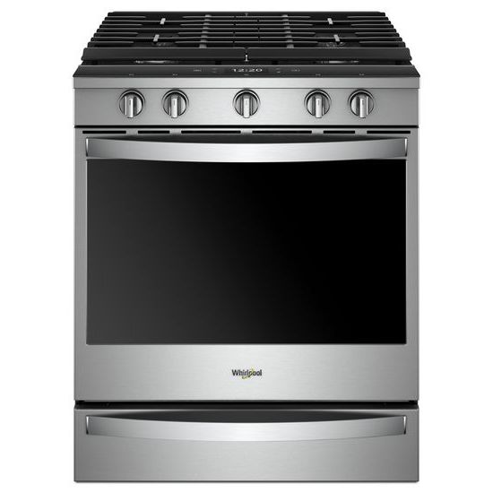 Whirlpool 5.8 cu. ft. Smart Slide-in Gas Range with EZ-2-Lift™ Hinged Cast-Iron Grates