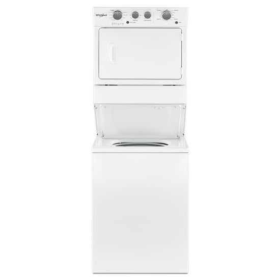 Model: WET4027HW | Whirlpool 3.5 cu.ft Electric Stacked Laundry Center 9 Wash cycles and AutoDry™
