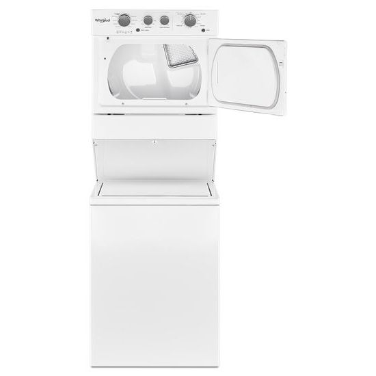 Model: WET4027HW | Whirlpool 3.5 cu.ft Electric Stacked Laundry Center 9 Wash cycles and AutoDry™
