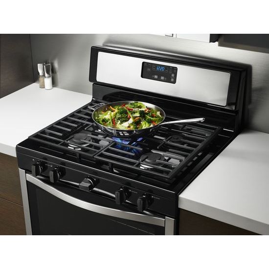 Model: WFG505M0BS | Whirlpool 5.1 cu. ft. Freestanding Gas Range with Five Burners