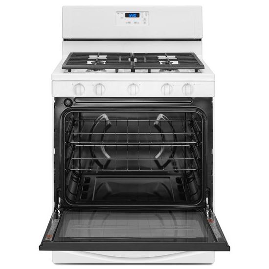 Model: WFG505M0BW | Whirlpool 5.1 cu. ft. Freestanding Gas Range with Five Burners
