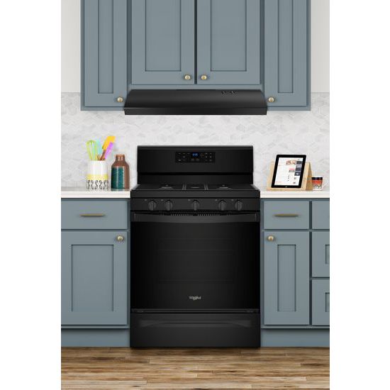 Model: WFG525S0HB | Whirlpool 5.0 cu. ft. Freestanding Gas Range with Center Oval Burner