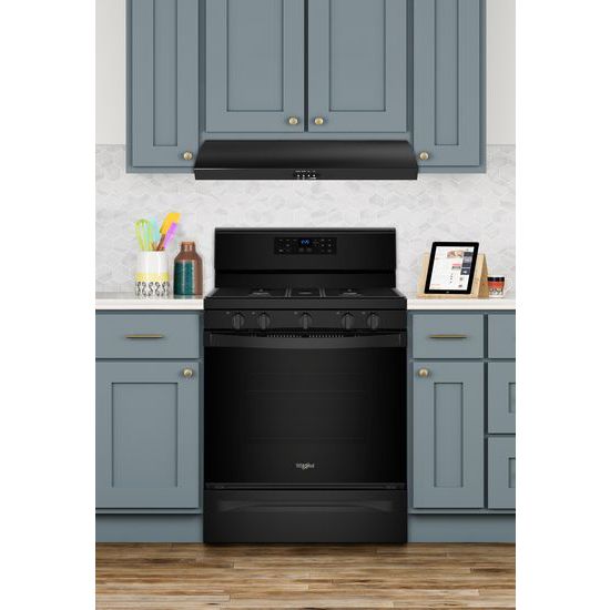 Model: WFG525S0HB | Whirlpool 5.0 cu. ft. Freestanding Gas Range with Center Oval Burner