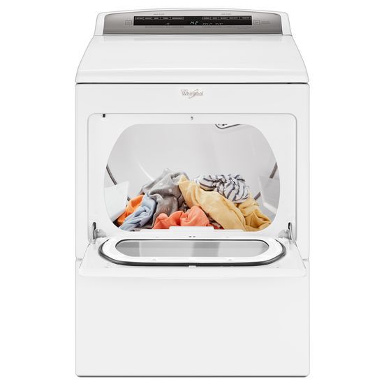 Model: WGD7500GW | Whirlpool 7.4 cu.ft Top Load HE Gas Dryer with AccuDry™, Intuitive Touch Controls