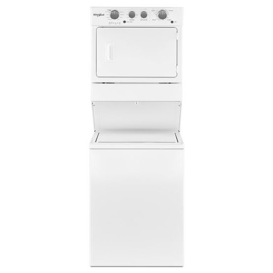 Whirlpool 3.5 cu.ft Long Vent Gas Stacked Laundry Center 9 Wash cycles and Wrinkle Shield™