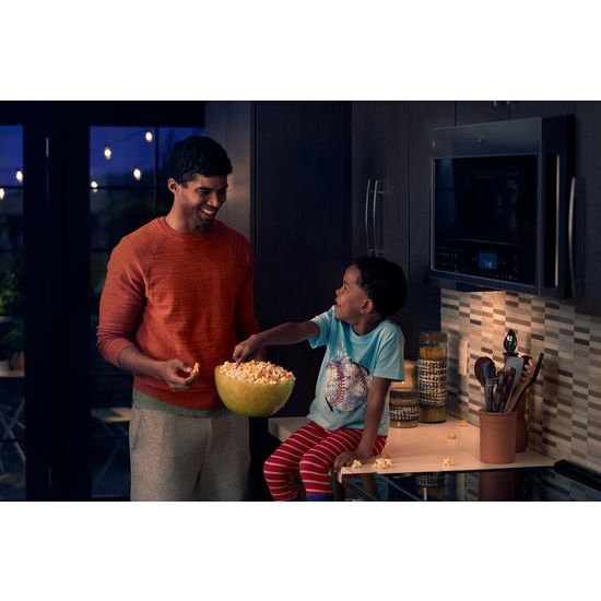 Model: WMH78019HZ | Whirlpool 1.9 cu. ft. Smart Over-the-Range Microwave with Scan-to-Cook technology