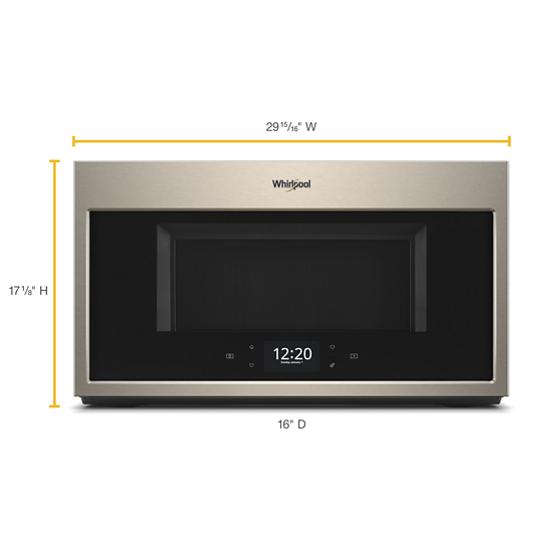 Model: WMHA9019HN | Whirlpool 1.9 cu. ft. Smart Over-the-Range Microwave with Scan-to-Cook technology
