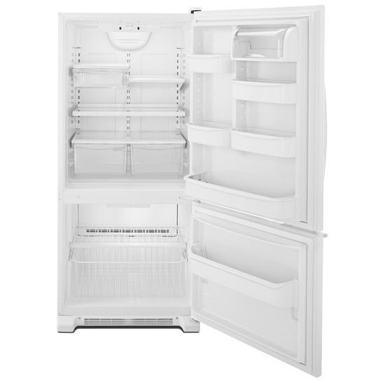 Model: WRB119WFBW | Whirlpool 30-inches wide Bottom-Freezer Refrigerator with Accu-Chill™ System - 18.7 cu. ft.