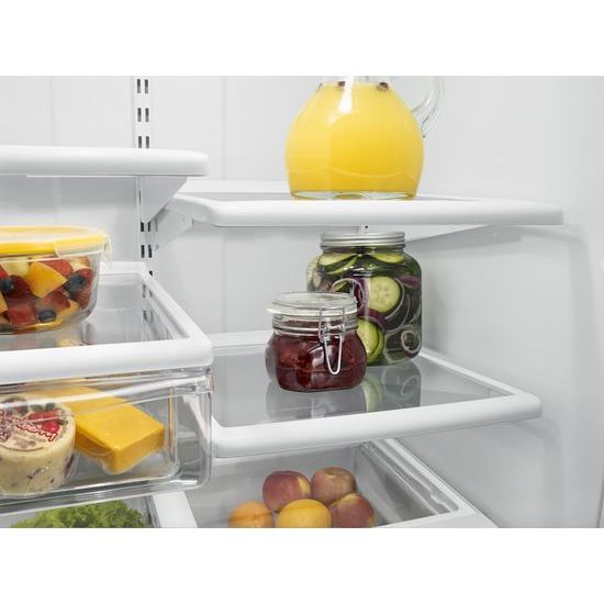 Model: WRB329DMBW | Whirlpool 30-inches wide Bottom-Freezer Refrigerator with SpillGuard™ Glass Shelves - 18.7 cu. ft.