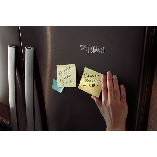 Model: WRF555SDHV | Whirlpool 36-inch Wide French Door Refrigerator in Fingerprint-Resistant Stainless Steel - 25 cu. ft.