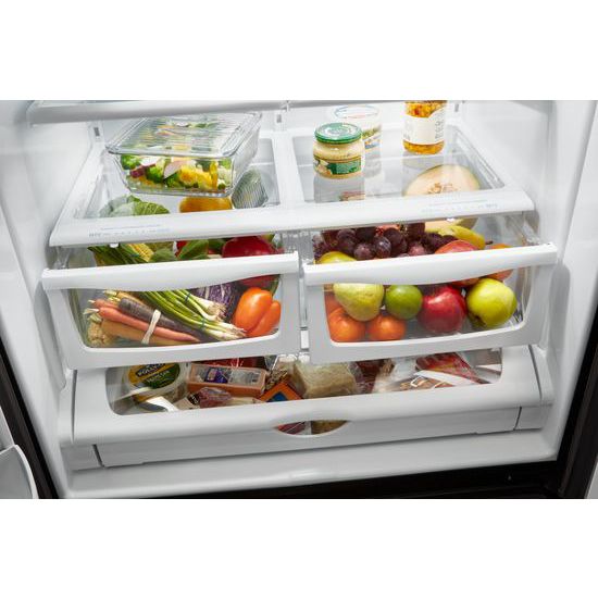 Model: WRF555SDHV | Whirlpool 36-inch Wide French Door Refrigerator in Fingerprint-Resistant Stainless Steel - 25 cu. ft.