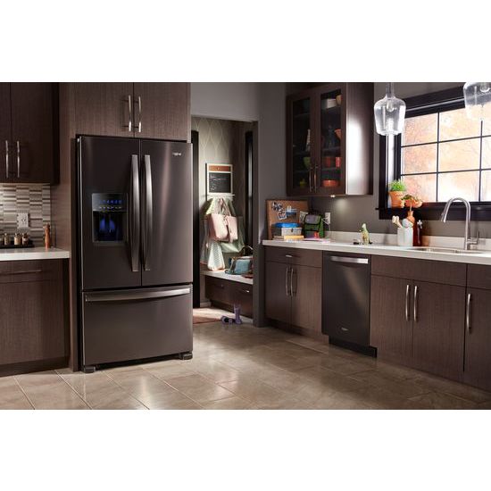 Model: WRF555SDHV | Whirlpool 36-inch Wide French Door Refrigerator in Fingerprint-Resistant Stainless Steel - 25 cu. ft.