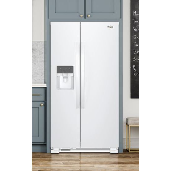 Model: WRS311SDHW | Whirlpool 33-inch Wide Side-by-Side Refrigerator - 21 cu. ft.