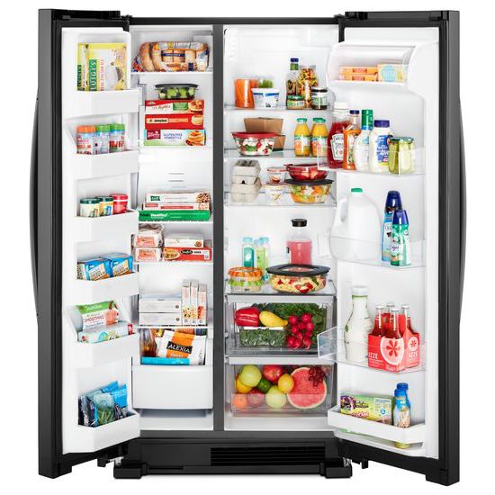 Model: WRS315SNHB | Whirlpool 36-inch Wide Side-by-Side Refrigerator - 25 cu. ft.