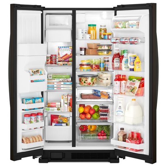 Model: WRS325SDHV | Whirlpool 36-inch Wide Side-by-Side Refrigerator - 25 cu. ft.