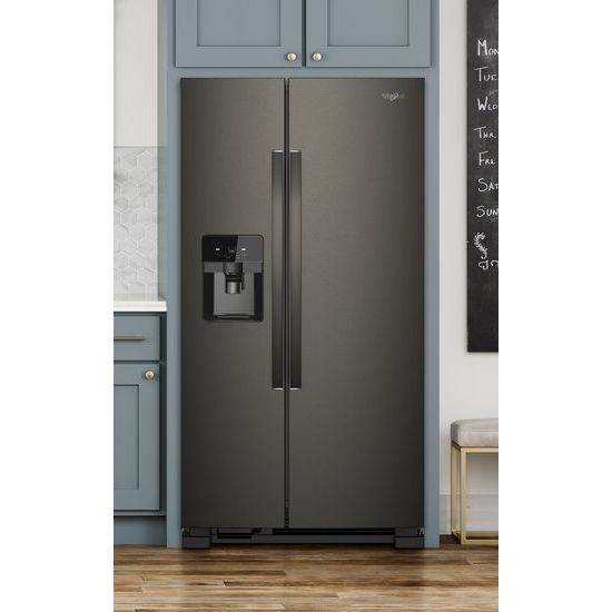 Model: WRS325SDHV | Whirlpool 36-inch Wide Side-by-Side Refrigerator - 25 cu. ft.