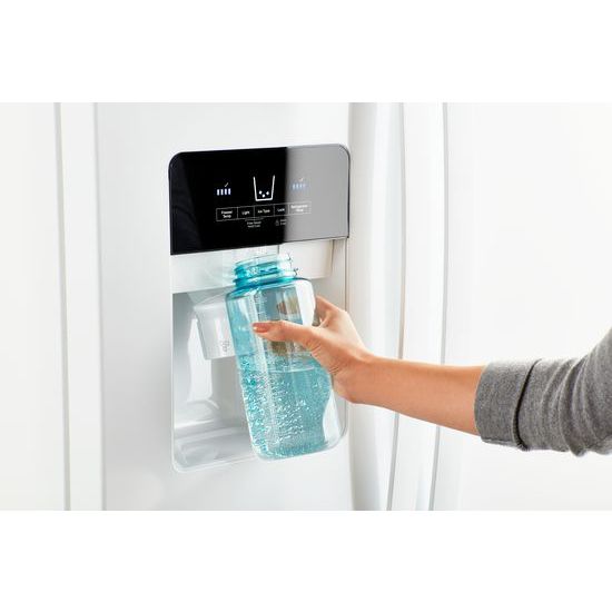 Model: WRS335SDHW | Whirlpool 36-inch Wide Side-by-Side Refrigerator - 25 cu. ft.