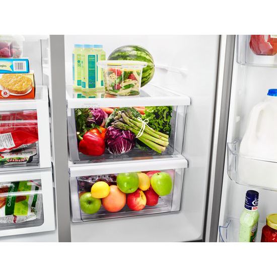 Model: WRS588FIHZ | Whirlpool 36-inch Wide Side-by-Side Refrigerator - 28 cu. ft.
