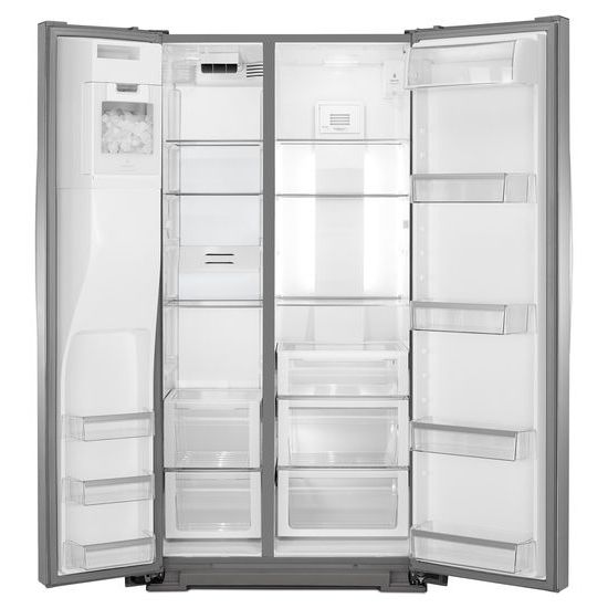 Model: WRS973CIDM | Whirlpool 36-inch Wide Side-by-Side Counter Depth Refrigerator with StoreRight™ Dual Cooling System - 23 cu. ft.