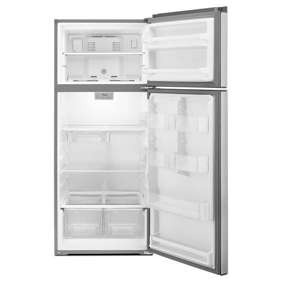 Model: WRT518SZFM | Whirlpool 28-inch Wide Refrigerator Compatible With The EZ Connect Icemaker Kit – 18 Cu. Ft.