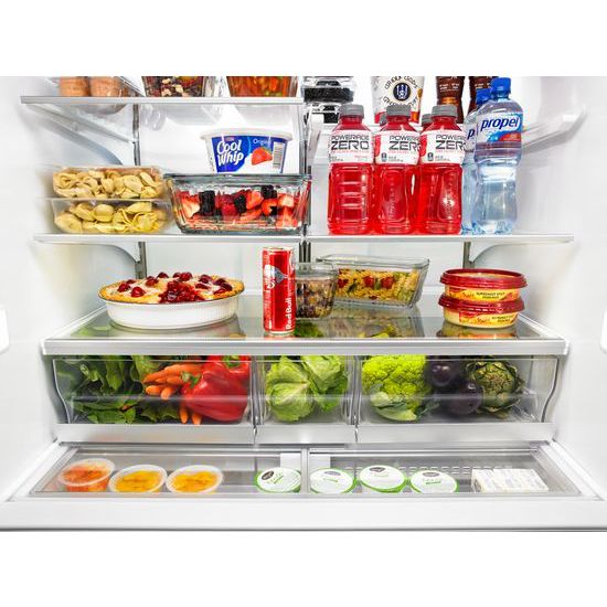 Model: WRV986FDEM | Whirlpool 26 cu. ft. Double Drawer Refrigerator with Dual Icemakers