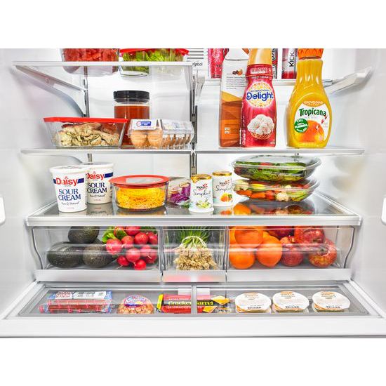 Model: WRV986FDEM | Whirlpool 26 cu. ft. Double Drawer Refrigerator with Dual Icemakers