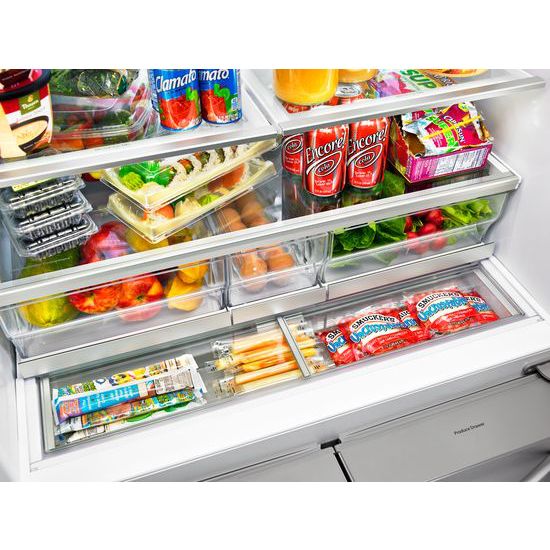 Model: WRV986FDEM | Whirlpool 26 cu. ft. Double Drawer Refrigerator with Dual Icemakers