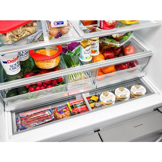 Model: WRV986FDEM | Whirlpool 26 cu. ft. Double Drawer Refrigerator with Dual Icemakers