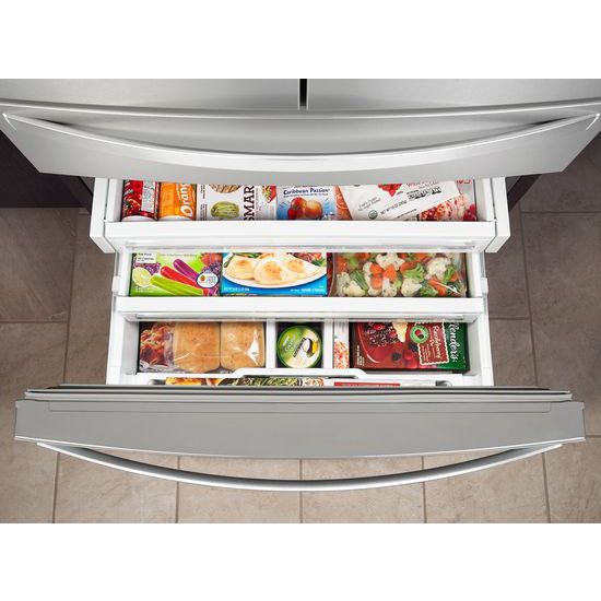 Model: WRX986SIHZ | Whirlpool 36-inch Wide 4-Door Refrigerator with Exterior Drawer - 26 cu. ft.
