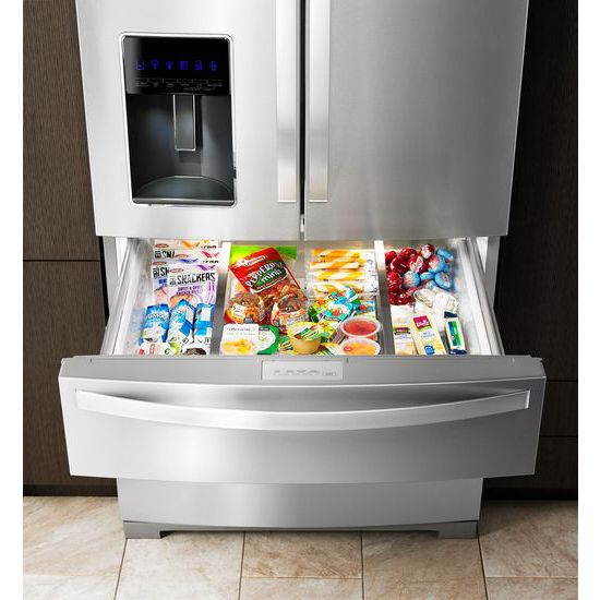 Model: WRX986SIHZ | Whirlpool 36-inch Wide 4-Door Refrigerator with Exterior Drawer - 26 cu. ft.