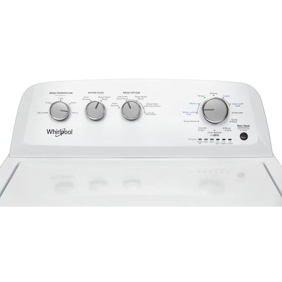 Model: WTW4855HW | Whirlpool 3.8 cu. ft. Top Load Washer with Soaking Cycles, 12 Cycles