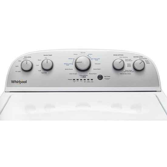 Model: WTW4955HW | Whirlpool 3.8 cu. ft. Top Load Washer with Soaking Cycles, 12 Cycles