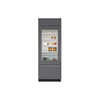 Model: BI-30UA/O-LH | Sub-Zero 30" Classic Over-and-Under Refrigerator/Freezer with Glass Door - Panel Ready