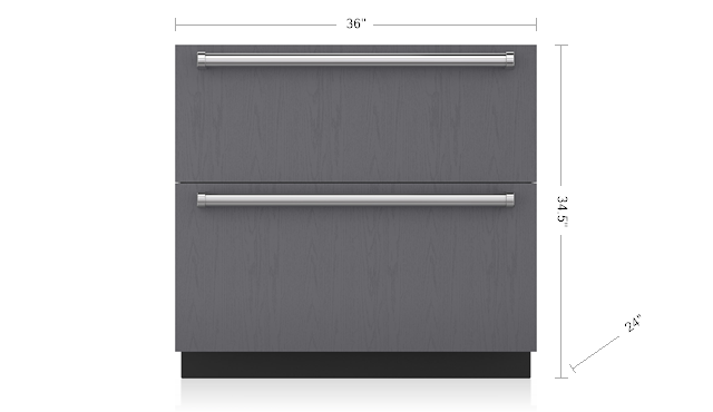 Model: ID-36R | Sub-Zero 36" Refrigerator Drawers - Panel Ready
