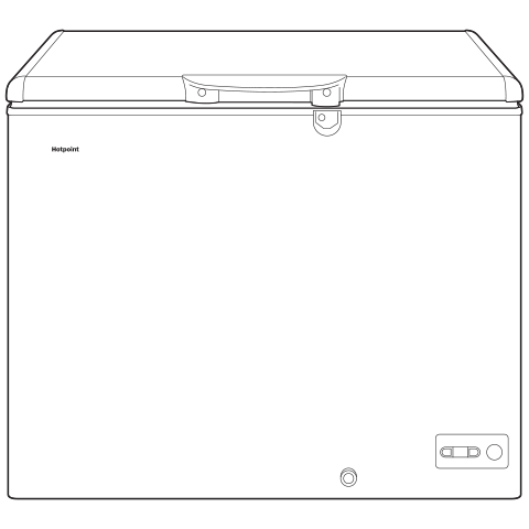 Model: HCM9DMWW | Hotpoint Hotpoint 9.4 Cu. Ft. Manual Defrost Chest Freezer