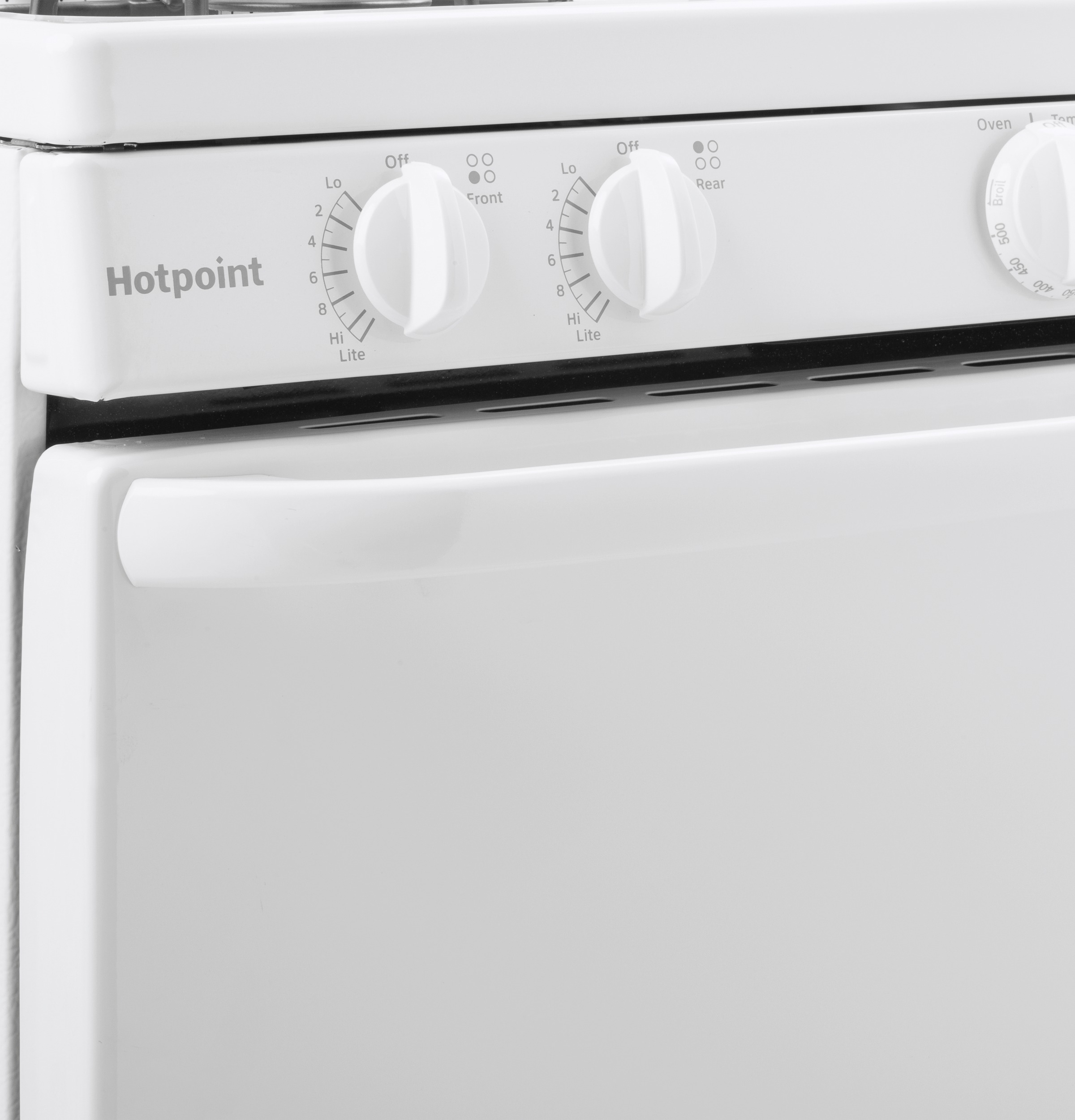 Model: RAS200DMWW | Hotpoint Hotpoint® 20" Electric Free-Standing Front-Control Electric Range