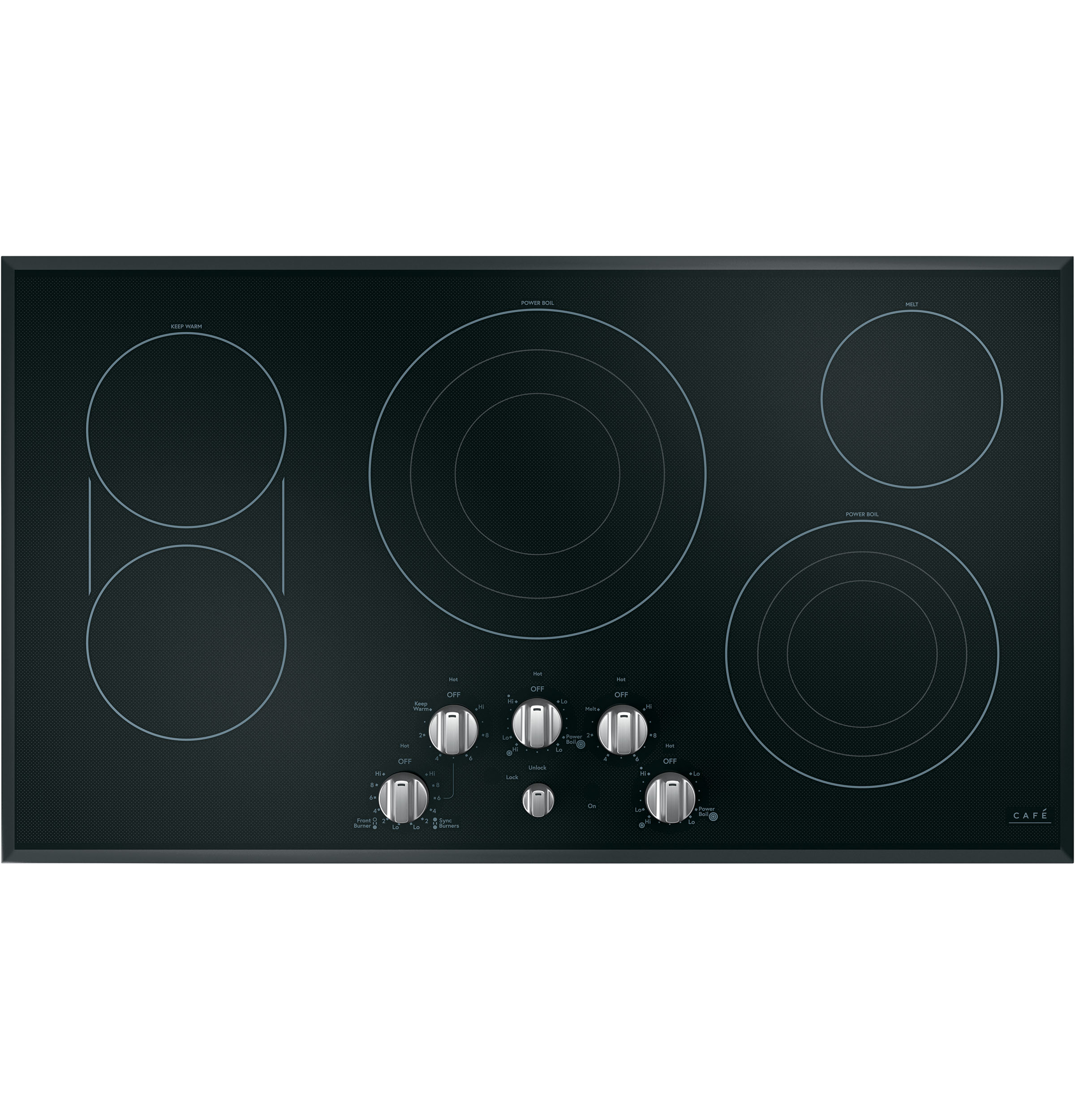 Model: CEP70362MS1 | Cafe Café™ 36" Built-In Knob Control Electric Cooktop