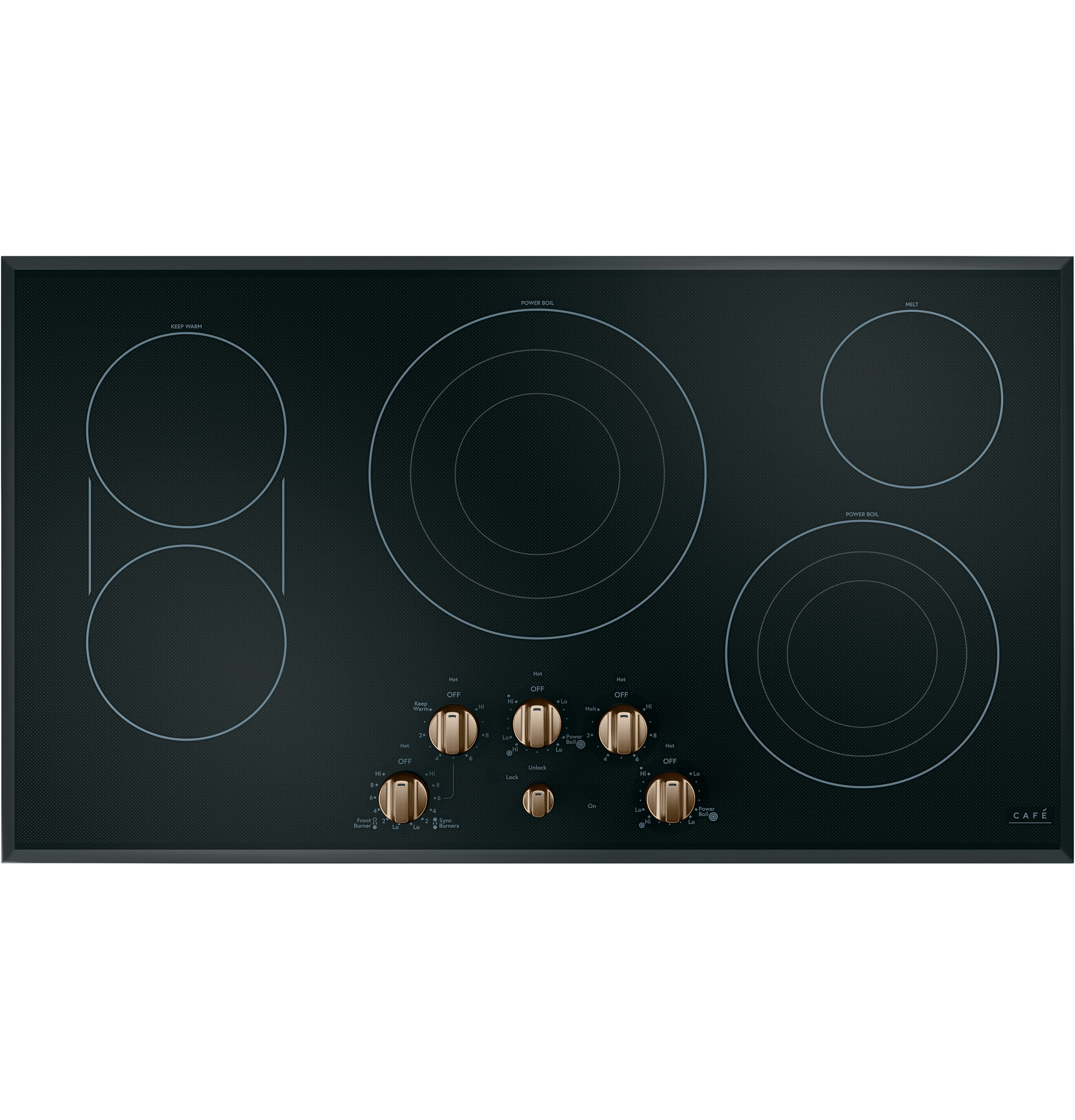 Model: CEP70362MS1 | Cafe Café™ 36" Built-In Knob Control Electric Cooktop