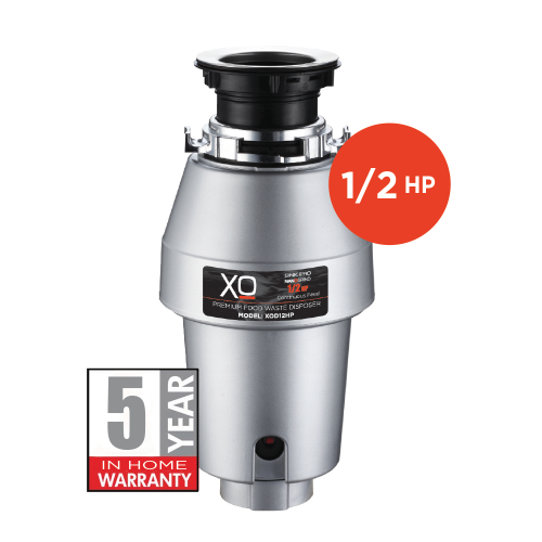 XO Appliances 1/2 HP 5 Year Warranty, Continuous Feed waste disposer