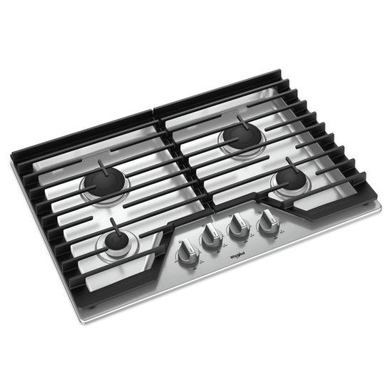 Whirlpool Wcg55us0hs 30 Inch Gas Cooktop With Ez 2 Lift