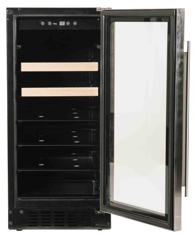 Model: A115BEV-S | Azure  Undercounter Beverage Center with glass door and stainless trim