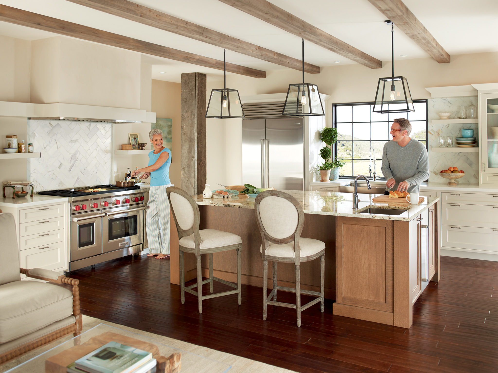 Model: GR484DG-LP | Wolf 48" Gas Range - 4 Burners and Infrared Dual Griddle