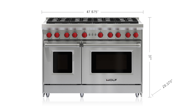 Model: GR488-LP | Wolf 48" Gas Range - 8 Burners