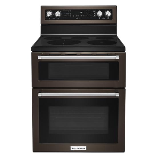 KitchenAid 30-Inch 5 Burner Electric Double Oven Convection Range
