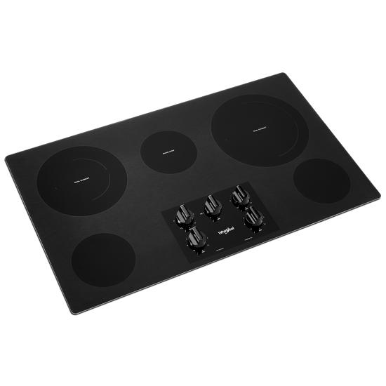 WCE97US0KB by Whirlpool - 30-inch Electric Ceramic Glass Cooktop with Two  Dual Radiant Elements