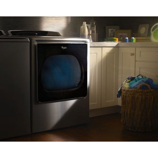 8.8 cu.ft Top Load HE Electric Dryer with Intuitive Touch Controls, Steam Refresh