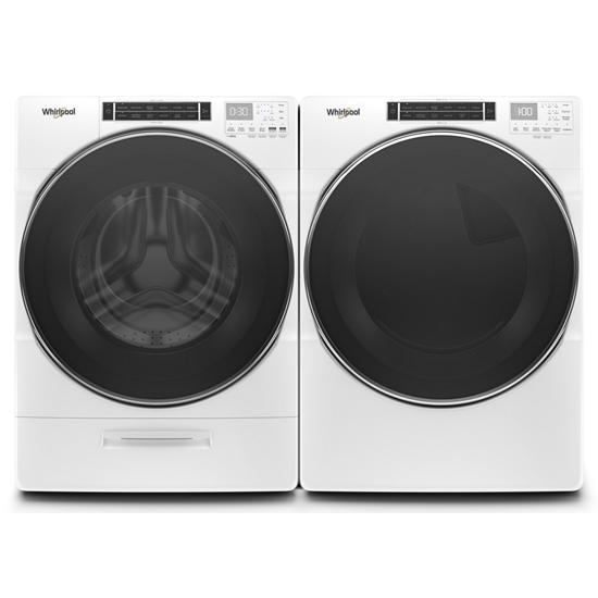Model: WFW8620HW | Whirlpool 5.0 cu. ft. Front Load Washer with Load & Go™ XL Dispenser