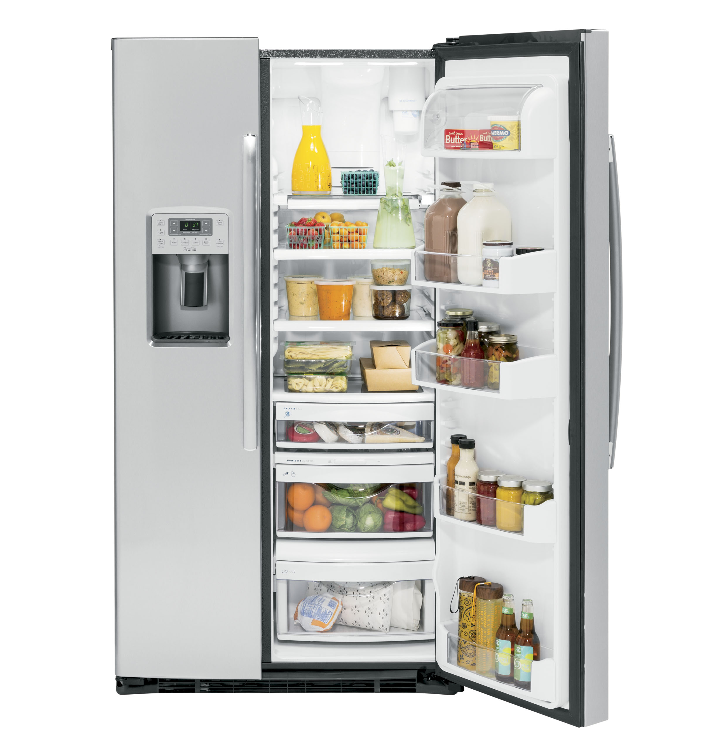 Model: PZS22MSKSS | Profile GE Profile™ Series 21.9 Cu. Ft. Counter-Depth Side-By-Side Refrigerator