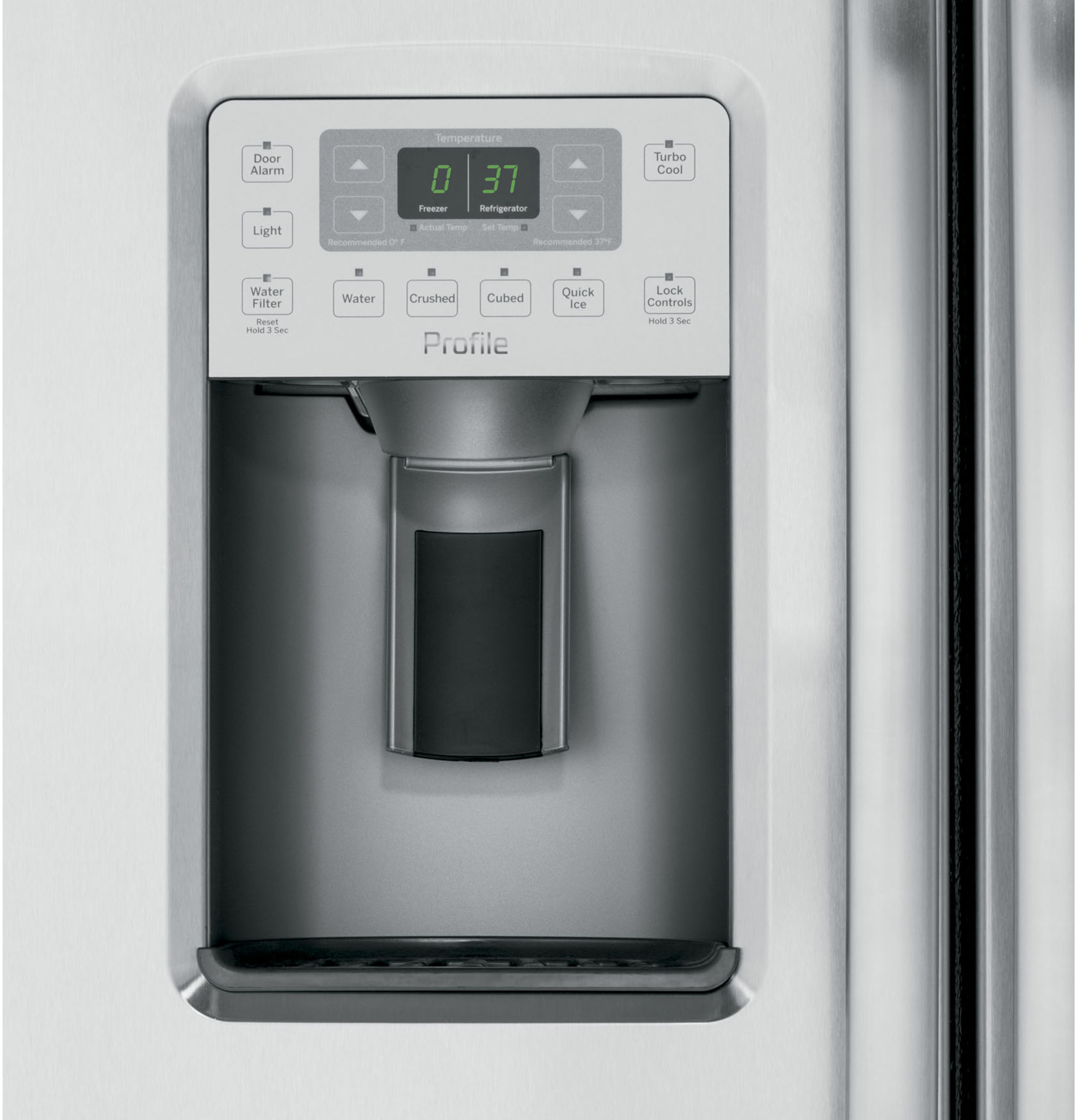 Model: PZS22MSKSS | Profile GE Profile™ Series 21.9 Cu. Ft. Counter-Depth Side-By-Side Refrigerator